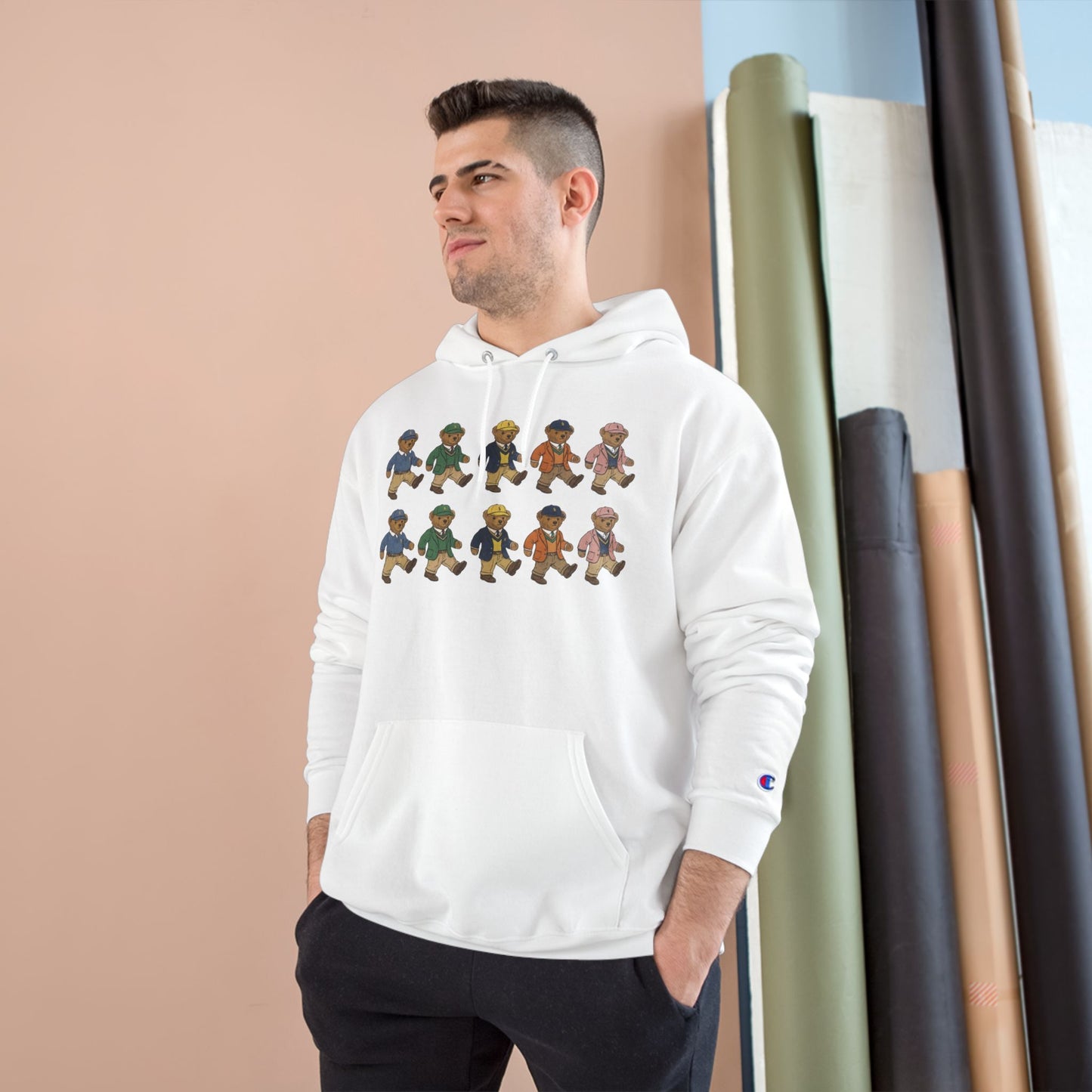 Grateful Bear Champion Hoodie | Number 7 Back Print
