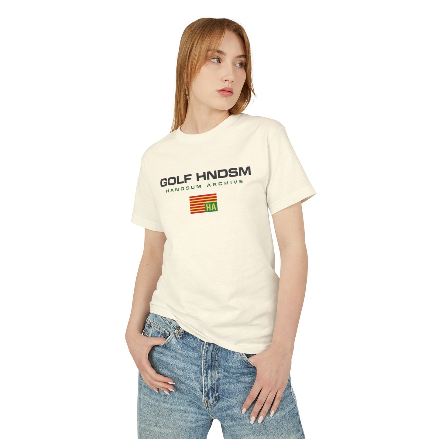 GOLF HNDSM Archive Logo Tee | Polo Players Back Print T-Shirt