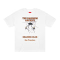 White crewneck T-shirt with front bug illustration and Reading Club San Francisco print