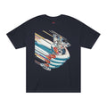 Dark Turbo Tee with colorful astronaut and rocket graphic on chest