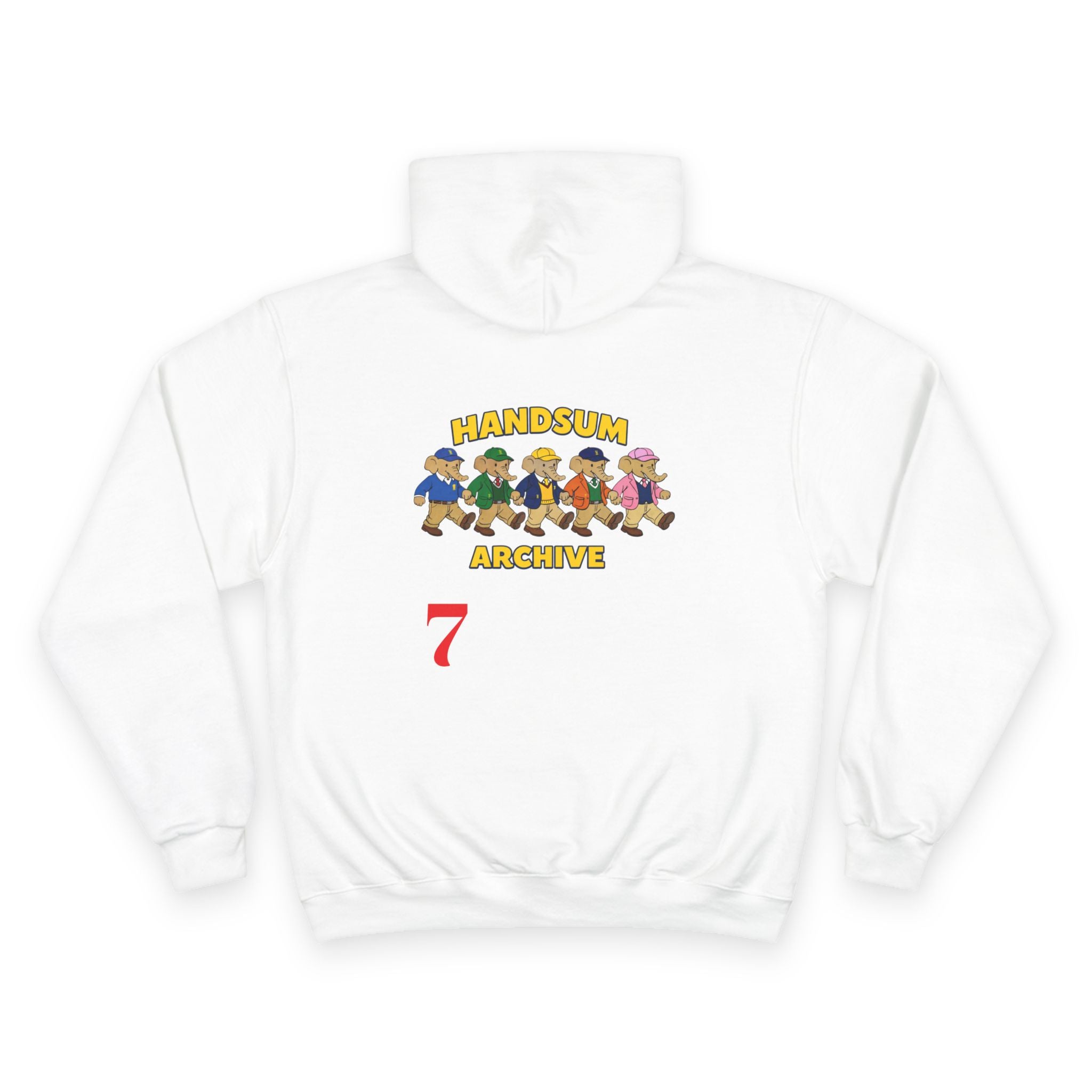 Handsum Dead Champion Hoodie — Retro 'HA' Logo & Japanese Polo-77 Graphic Hoodie