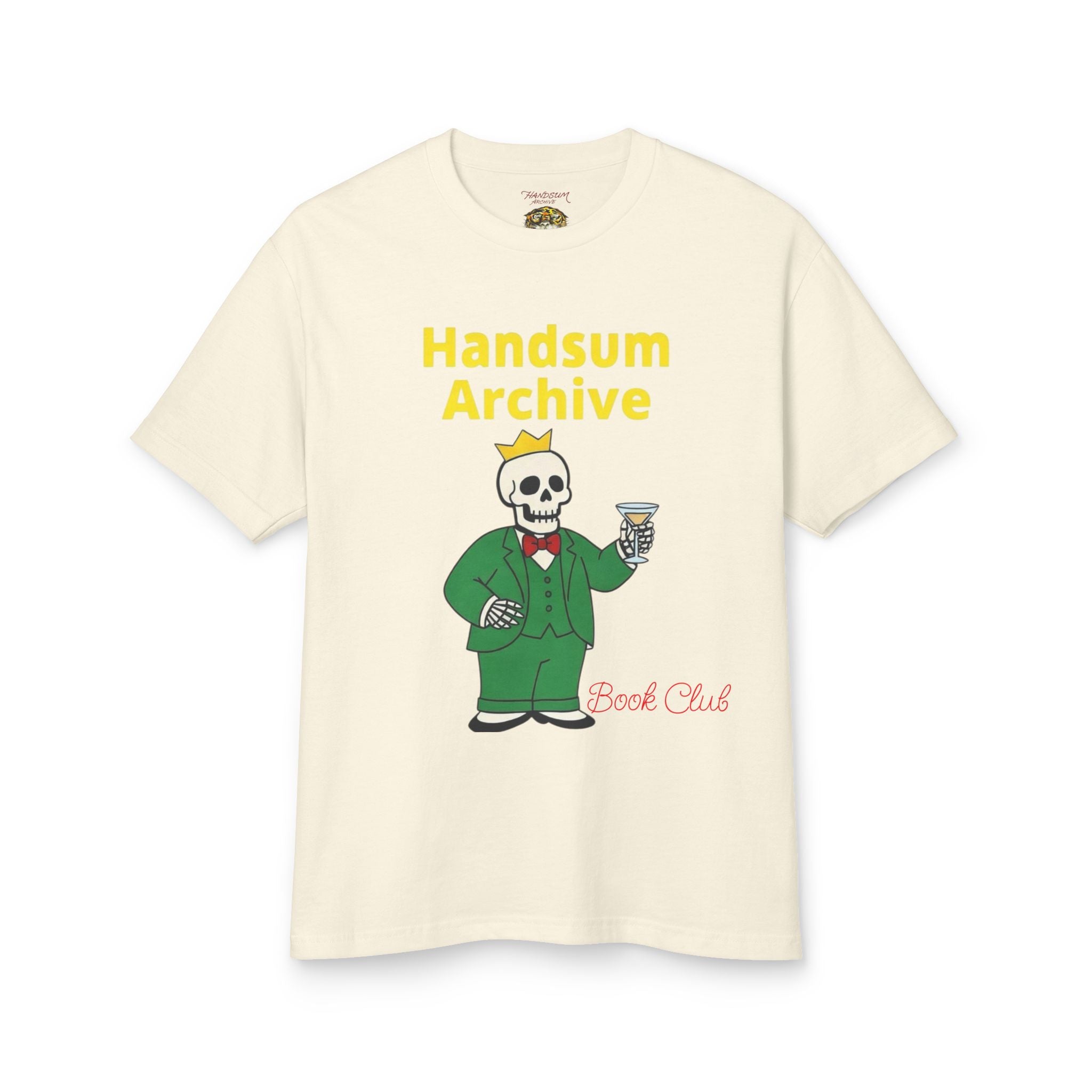 Handsum Archive Reading Club Tee — Vintage Rainbow Skull Graphic Tee