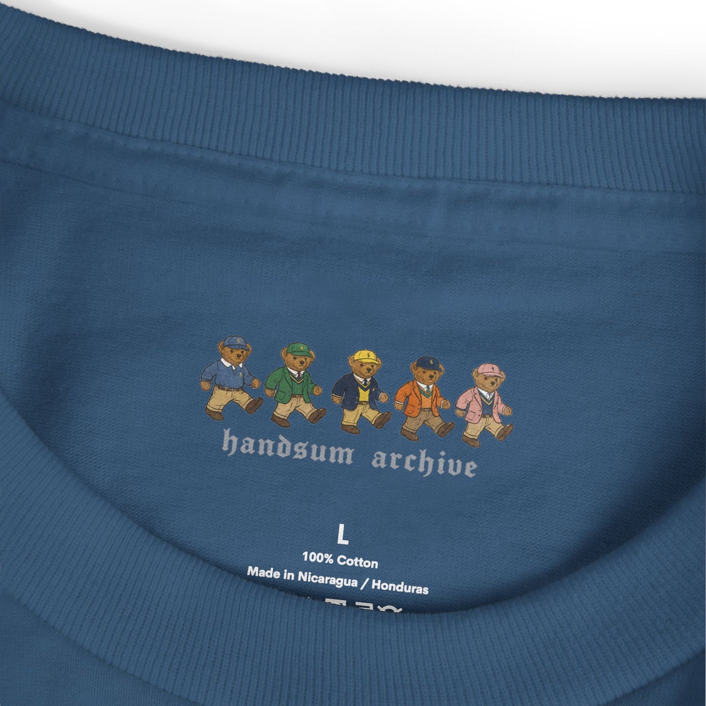 HANDSUM SK8 Tee — Playful Japanese Graphic Front, Vintage Athletic Back