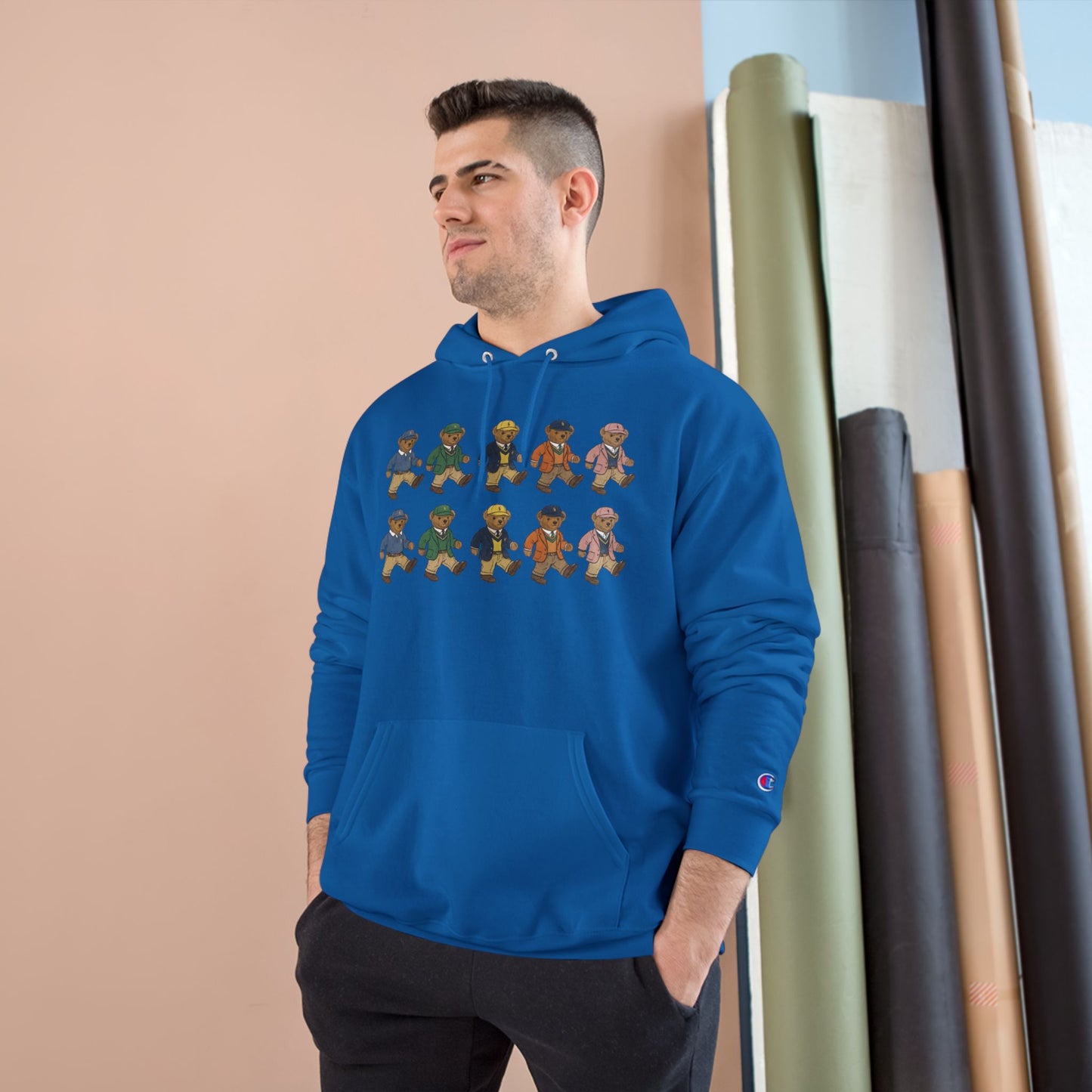 Grateful Bear Champion Hoodie | Number 7 Back Print