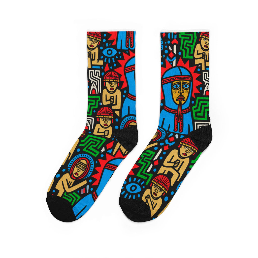 Handsum Abstract  Art Socks — Vibrant Patterned Crew Socks