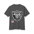 Dark gray crewneck T-shirt with 'THE HANDSUM ARCHIVE' graphic print at chest