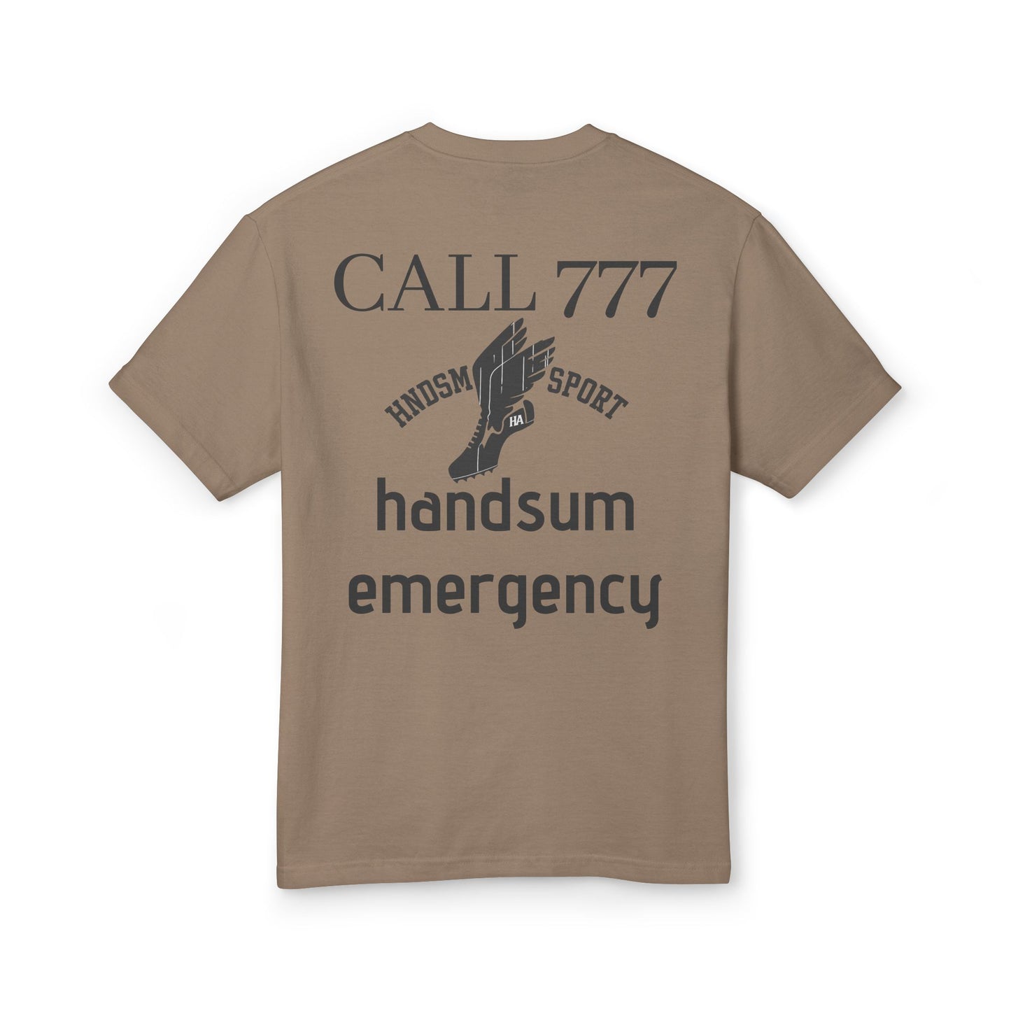 HANDSUM EMERGENCY Tee — Call 777 Handsum Emergency Cotton T‑Shirt