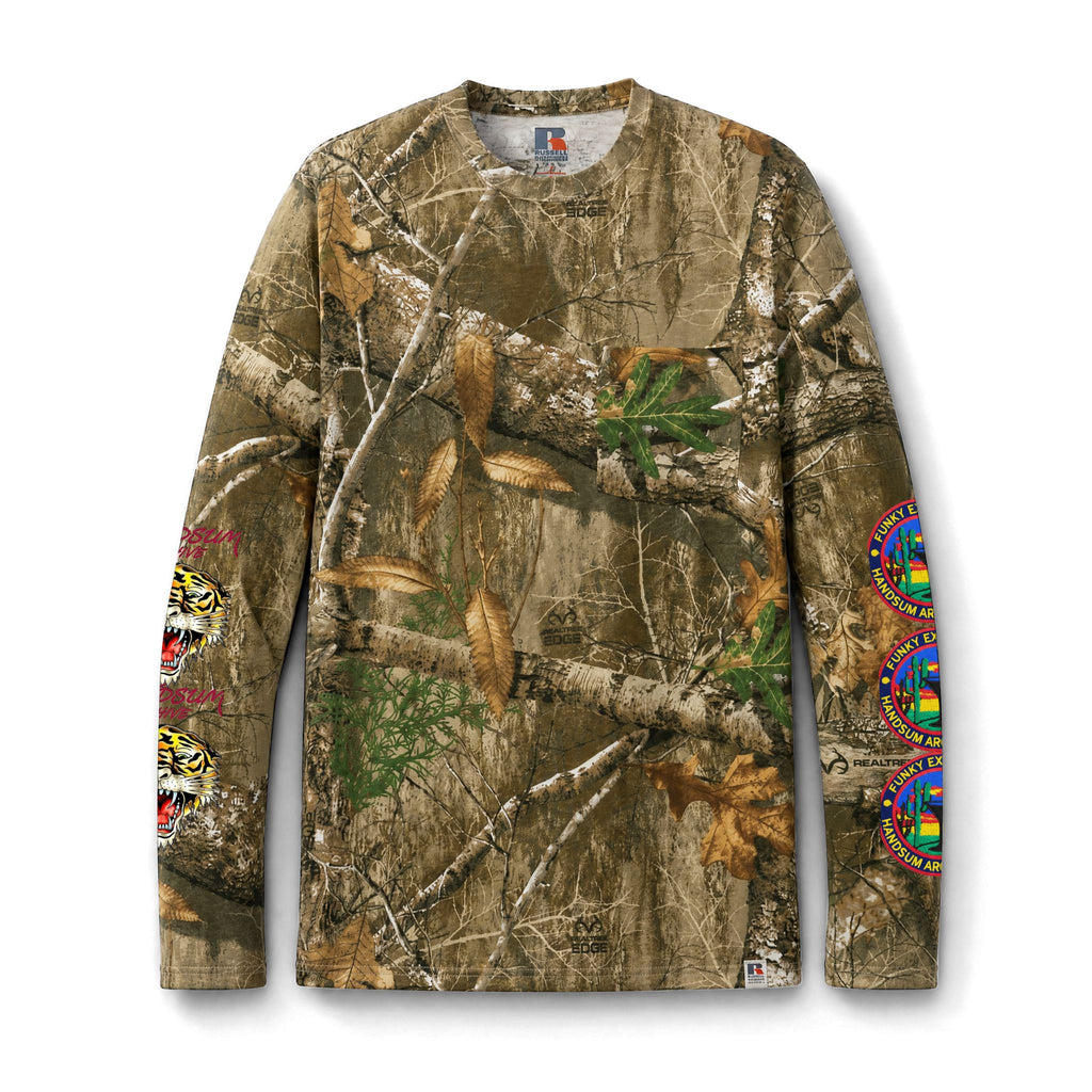 Handsum Camo Long Sleeve Tee — "Handsum Archive" Graphic Pocket Shirt