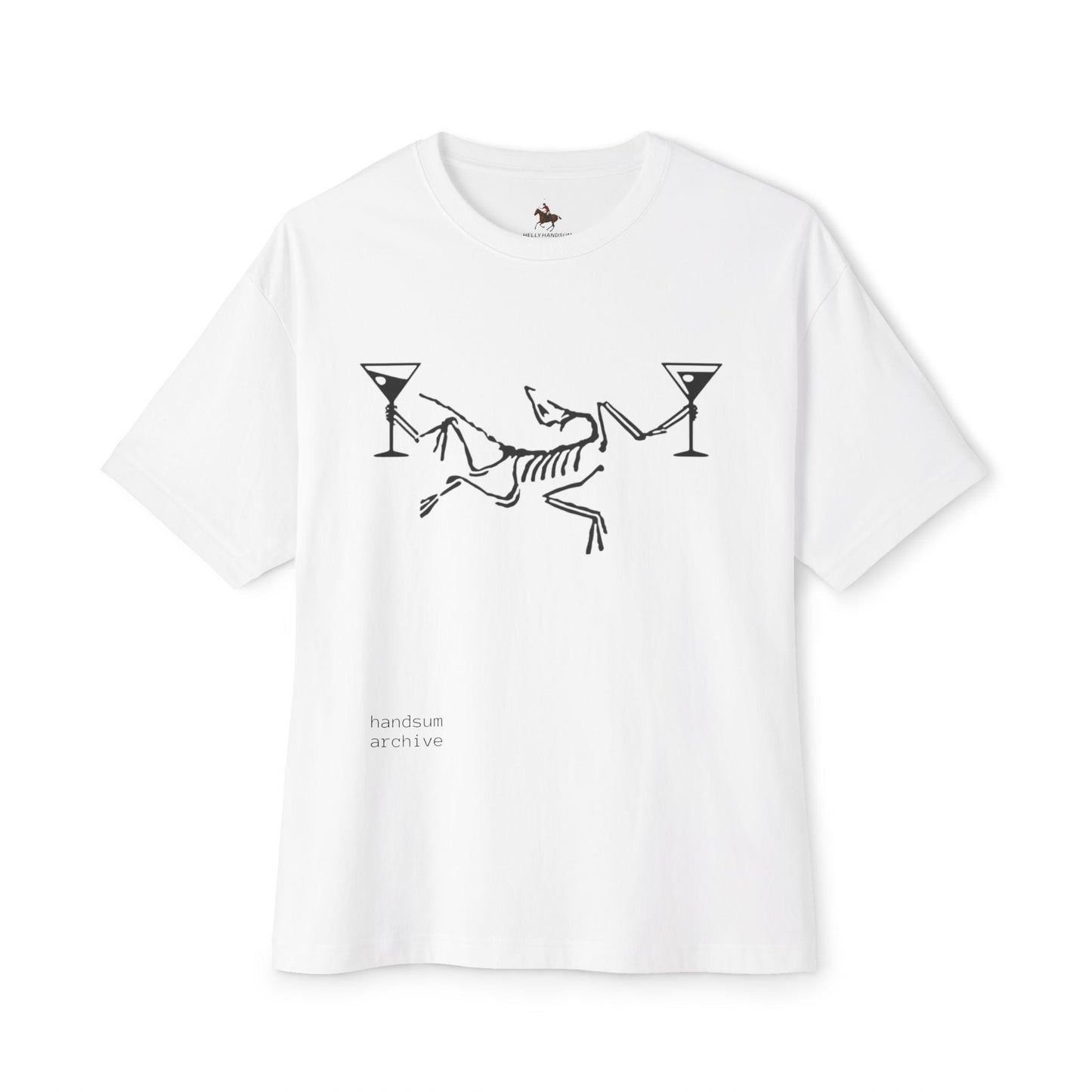 Dancing Skeleton with Martinis Tee | 777 Back Print