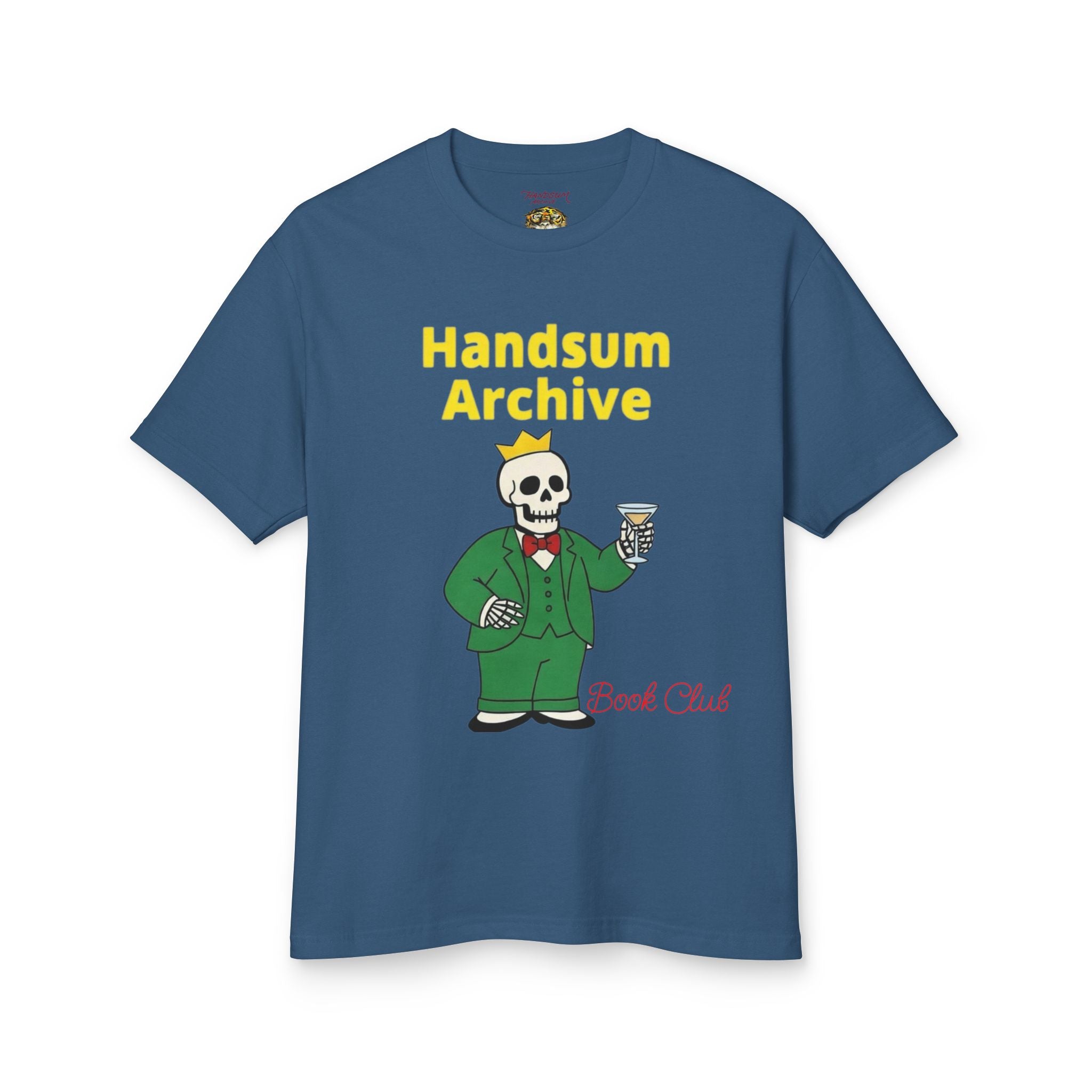 Handsum Archive Reading Club Tee — Vintage Rainbow Skull Graphic Tee