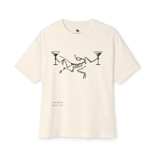 Dancing Skeleton with Martinis Tee | 777 Back Print
