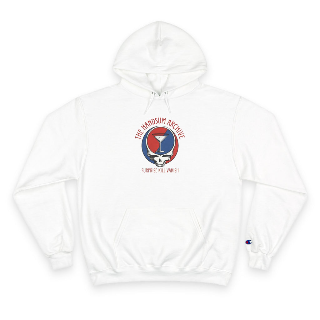 Handsum Dead Champion Hoodie — Retro 'HA' Logo & Japanese Polo-77 Graphic Hoodie