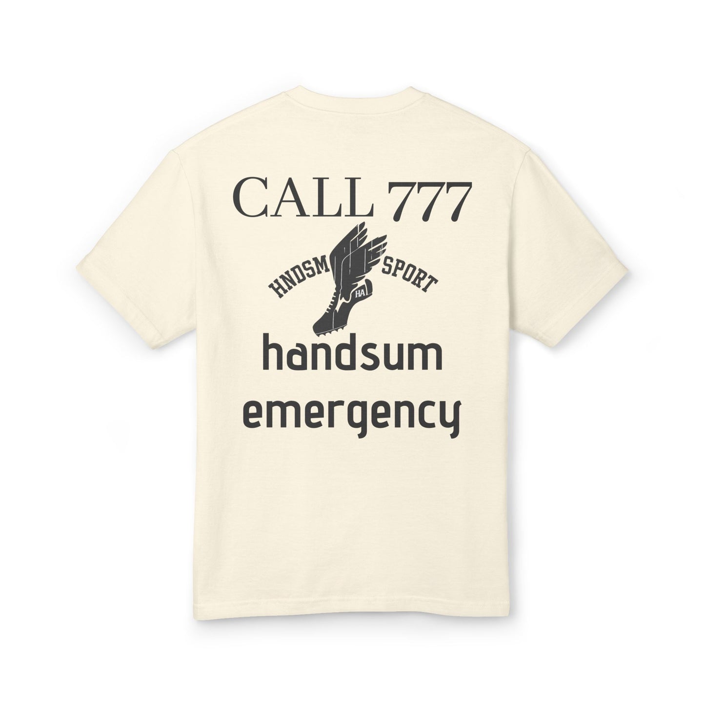 HANDSUM EMERGENCY Tee — Call 777 Handsum Emergency Cotton T‑Shirt
