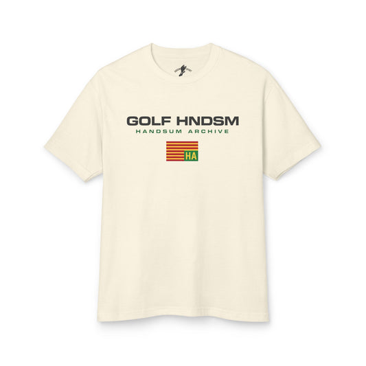 GOLF HNDSM Archive Logo Tee | Polo Players Back Print T-Shirt