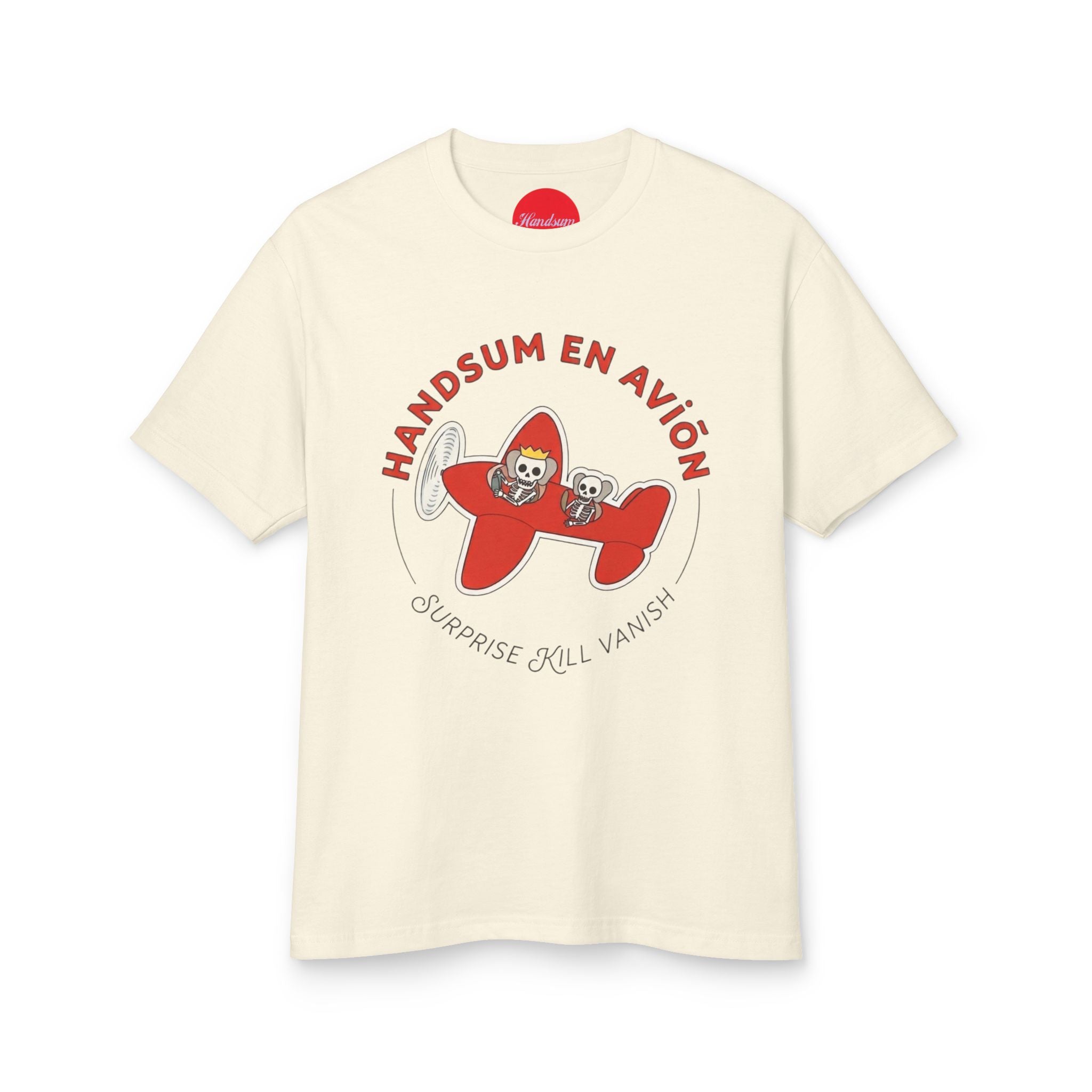 First in Flight "Handsum en Avión" Graphic Cotton T-Shirt $50