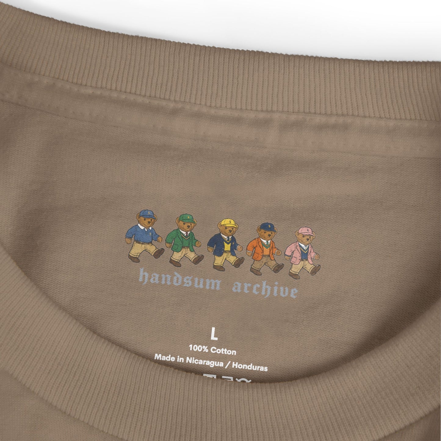 HANDSUM SK8 Tee — Playful Japanese Graphic Front, Vintage Athletic Back