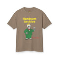 King Babar Tee, faded brown, front skull reader graphic with Handsum Archive