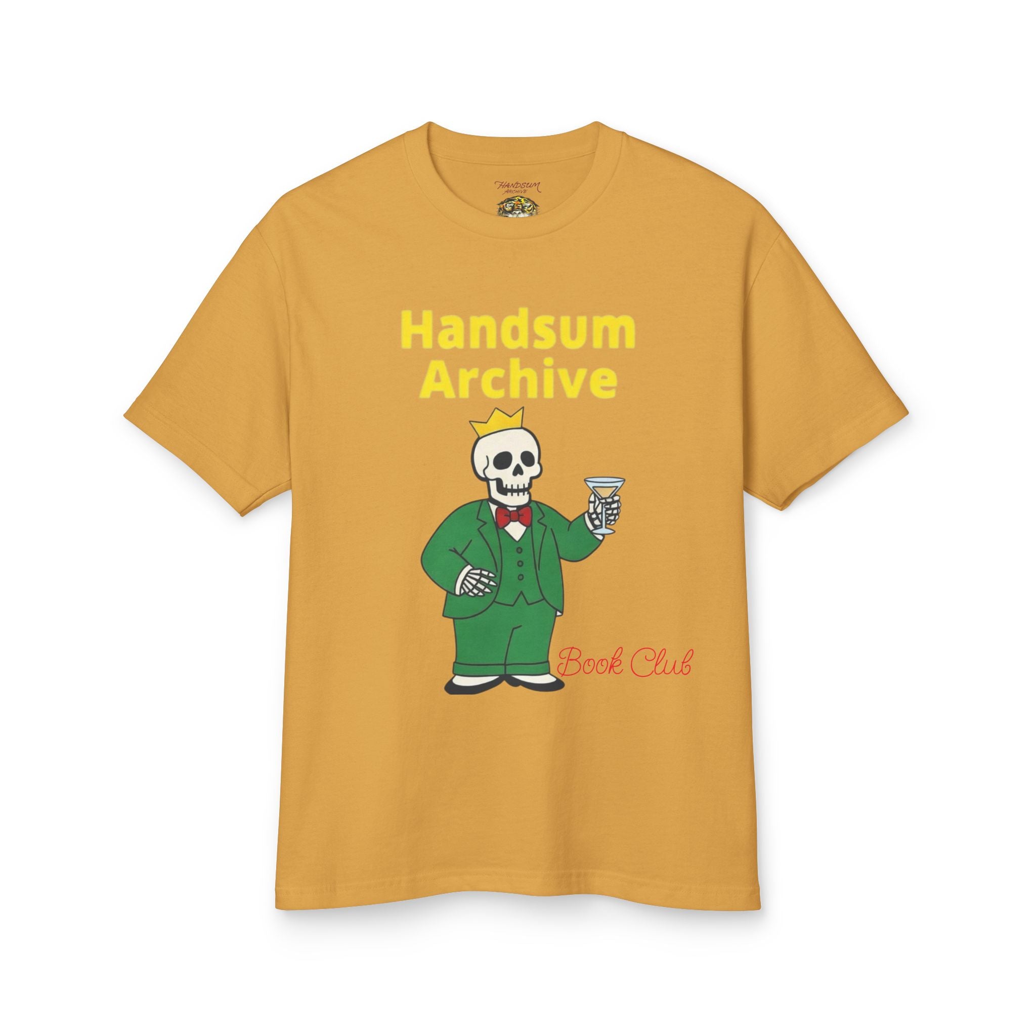 Handsum Archive Reading Club Tee — Vintage Rainbow Skull Graphic Tee