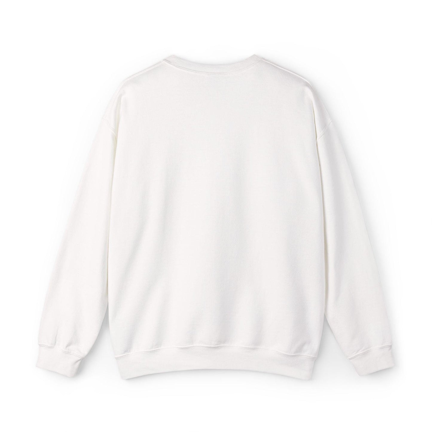 Minimal Dot Skull Crewneck Sweatshirt | Small Chest Graphic, White