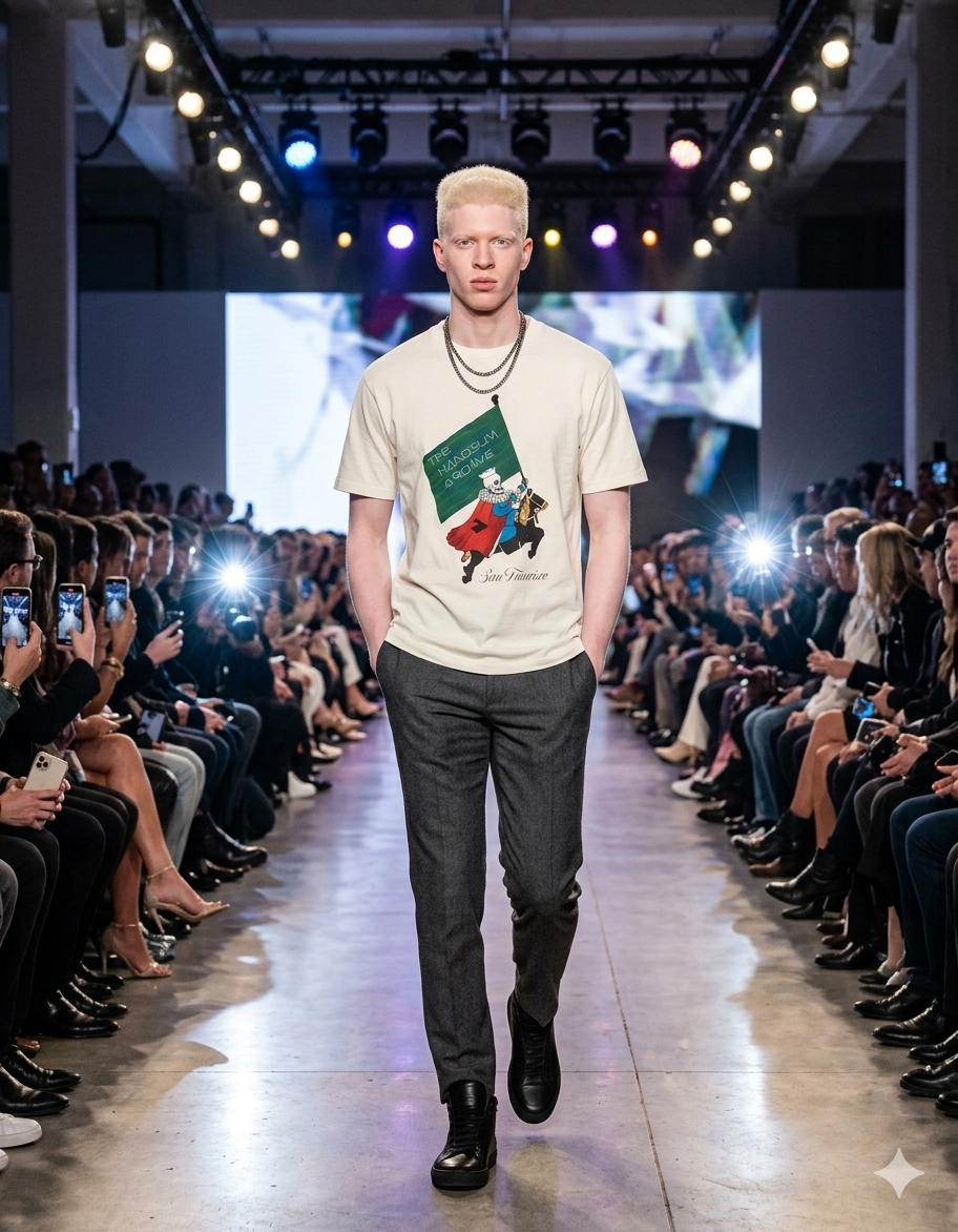 Sand crewneck tee with knight and “San Francisco” front graphic.