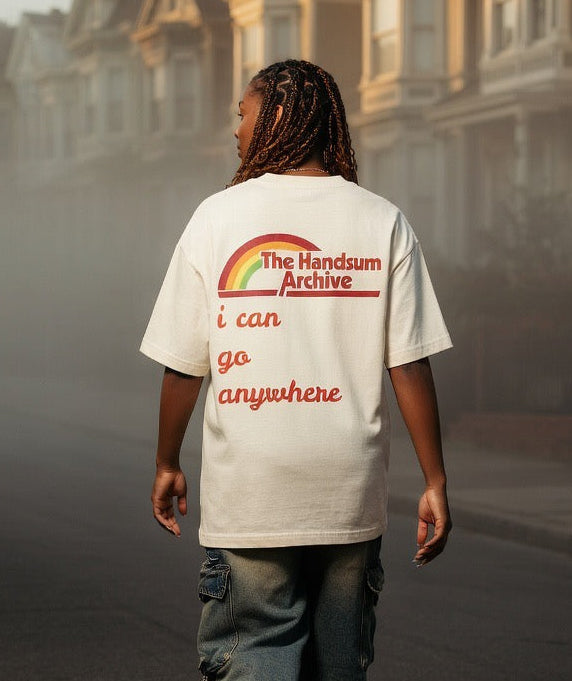 Handsum Archive Reading Club Tee — Vintage Rainbow Skull Graphic Tee