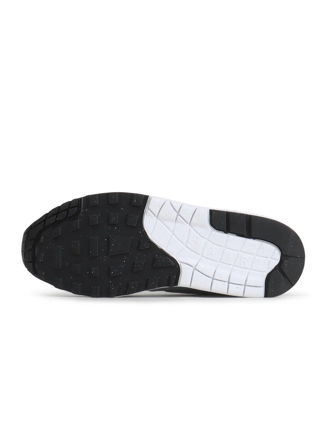 Nike Air Max 1 outsole, black tread with white segment and patterned grip